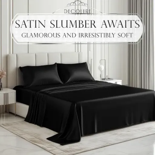 Test DECOLURE Parure de lit satin : le kit complet pour lit double qui glisse (un peu) dans tous les sens