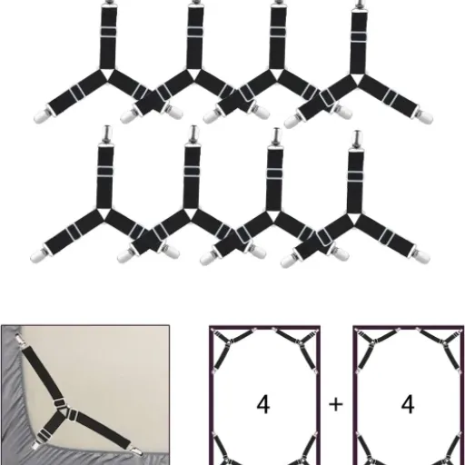 Test WADEO attaches drap (8 pièces) : les sangles qui empêchent ton drap housse de se barrer