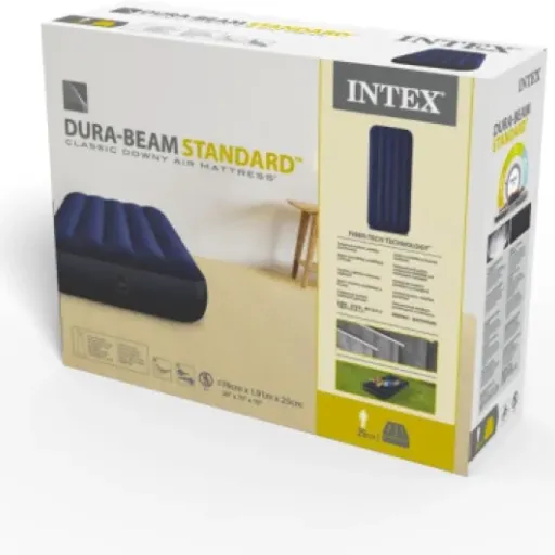 Avis Intex Matelas gonflable Classic Downy 1 pers : le grand classique d’appoint pas cher