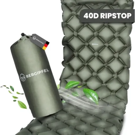 Avis BERGIPFEL Matelas auto-gonflant : un matelas de rando léger avec pompe intégrée