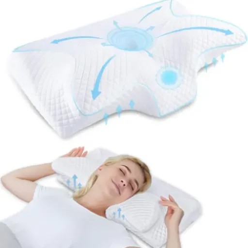 Avis HOMCA Oreiller Cervical Ergonomique : un oreiller mémoire de forme taillé pour les nuques sensibles