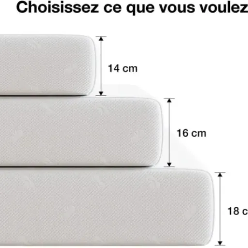 Avis Novilla Matelas 140x190 (18 cm) : un matelas mémoire de forme en gel abordable et polyvalent
