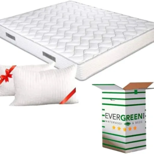 Avis EVERGREENWEB Matelas 140x190 : mousse HR 20 cm et oreillers mémoire à prix contenu