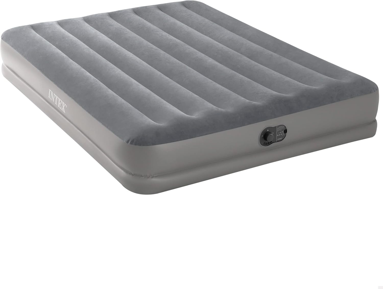 Matelas Gonflable Prestige Mid Rise Flex Pump - 2 pers - Gonfleur électrique - Prise USB, Gris