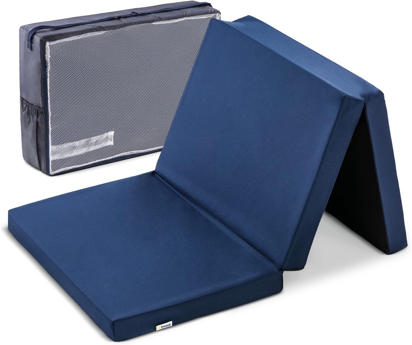 Matelas Lit Parapluie Sleeper 120x60 cm, Epaisseur 5 cm, Pliable et Compact, Egalement Tapis de Jeu, Sac de Transport Inclus, Bleu