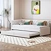 Lit Banquette 90 x 200 cm,Modern1 Place gigogne,2 in 1 Simple, Fonctionnel escamotable pour 1 Personne Canapé escamotable,Blanc