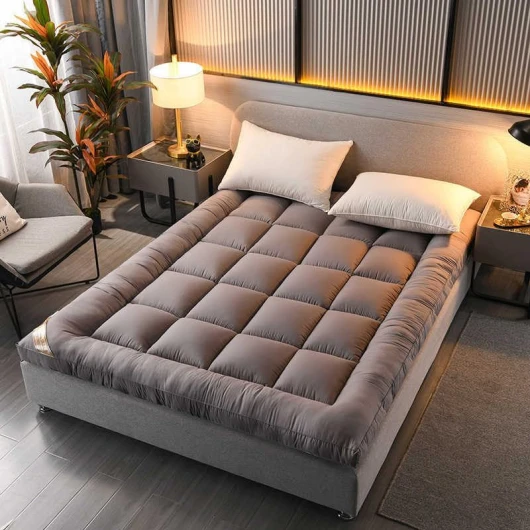 GLDWEY Traditionnel Matelas Futon Topper, Doux Epais Tatami Matelas, Pad Tapissé Pliant Single Double Tapis De Couchage Confortable Japonais Enroulable Matelas D'invité