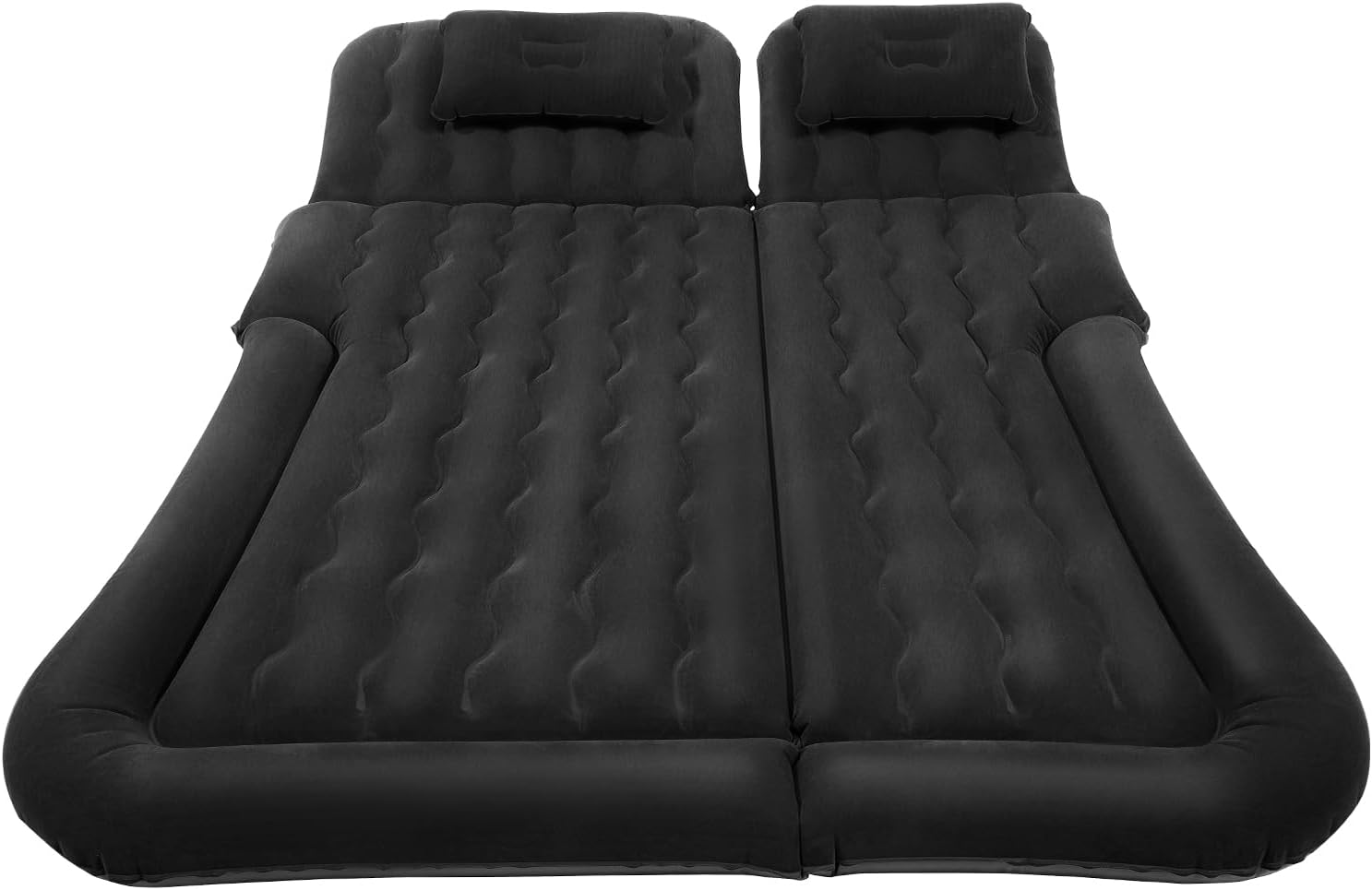 MccoMMon Matelas gonflable pour SUV / voiture - Flocage - Lit de voiture - Matelas de voiture épais amovible avec deux coussins pour siège arrière, coffre de voiture - Matelas gonflable amélioré