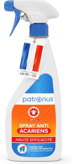 Spray anti-acariens pour matelas et coussins 500 ml - Spray anti-acariens comme remède contre les acariens de la poussière de maison - inodore, très efficace et testé en laboratoire
