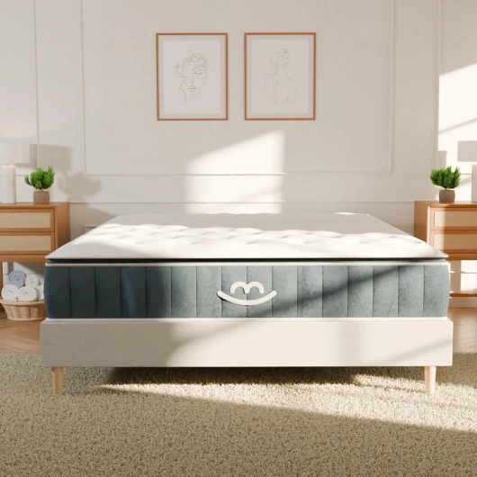 Matelas Hybride Luxe 200x200 cm - Épaisseur 30cm - Victoria Élu Produit de l'Année 2025 - Soutien Ferme - Accueil Enveloppant - Mousse à Mémoire Forme & Ressorts Ensachés