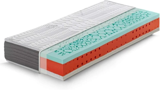 Matelas 1 Place à mémoire de Forme + Latex Gel 80 x 195 cm, Hauteur 22 cm - Celebration - H3 Rigide - Dispositif médical déhoussable - 100% fabriqué en Italie 80 x 200 cm Confort MOYEN/FERME