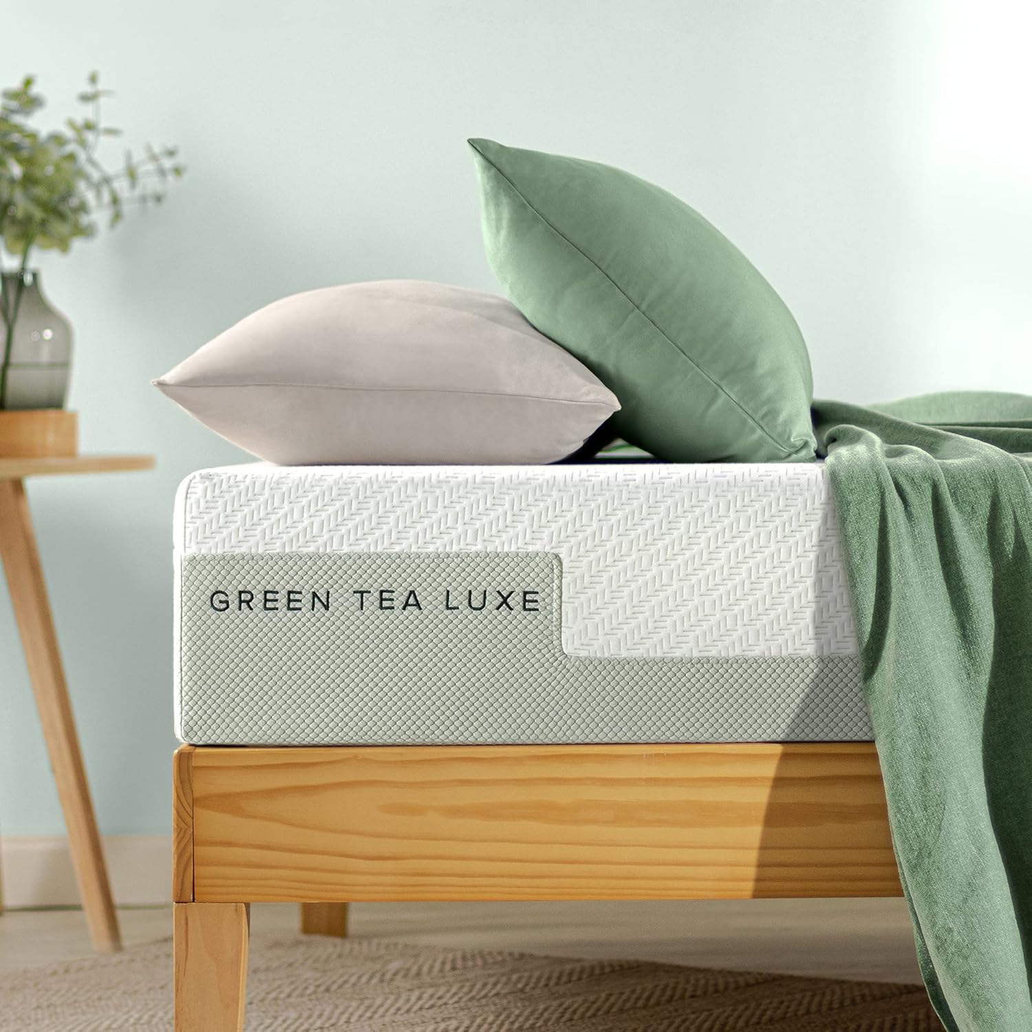 Matelas 180x200 cm - Hauteur du matelas 25cm - Matelas Green tea Luxe en mousse à mémoire de forme