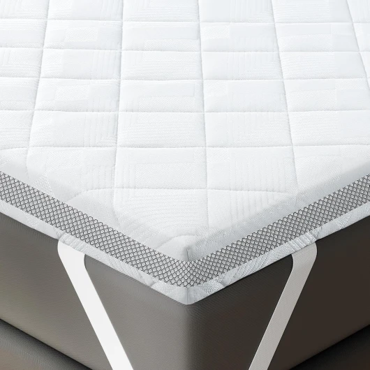 Surmatelas 90x190 cm en Mousse Gel Injectée de 7,5 cm, Housse 3D Respirante Épaisse - Améliore Le Confort des Lits et Canapés-Lits Inconfortables