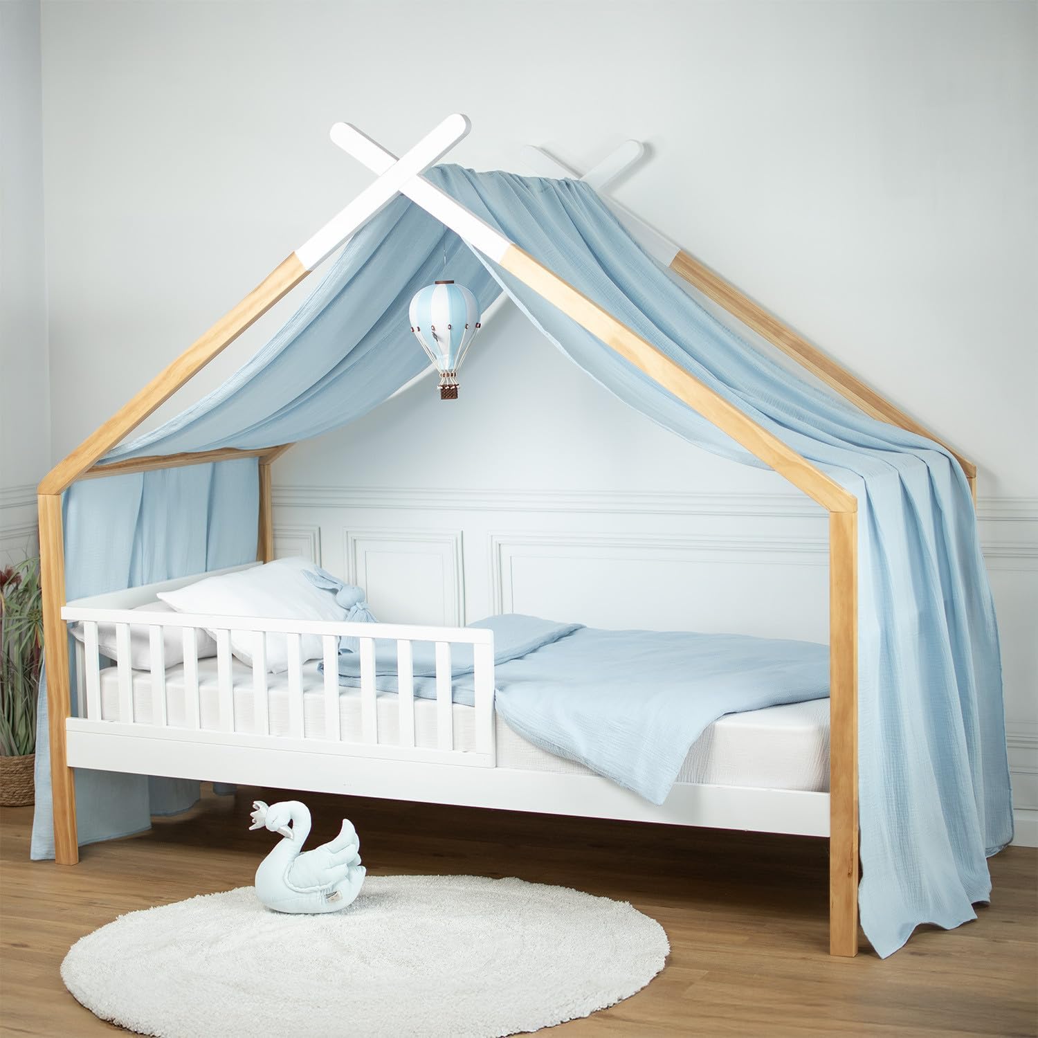 Ciel de lit cabane, Toile en Gaze de Coton, Jeanne Made in France