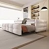 Canapé-lit convertible 90/180 x 190 cm, canapé lit 2 places avec fonction convertible, canapé pliable avec sommier à lattes, tissu velours, beige (sans matelas)