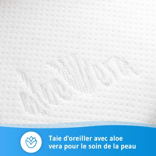 Traversin à Mémoire de Forme SOÑAR - Oreiller Cervical Ergonomique et Orthopédique - Mousse Viscoélastique - Hypoallergénique - Taie avec Aloe Vera - Parfait pour Taies de Traversin de 140 x 40