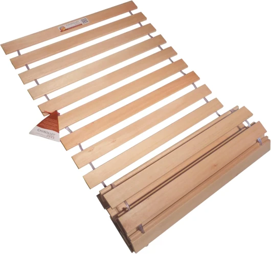 Chirollet® Sommier 90x190 cm - sans Montage & antidérapant - Supporte 300 kg - Fabriqué en Allemagne - Sommier à Lattes Roulant 90x190 cm en Bois Massif de Haute qualité - Garantie de 10 Ans
