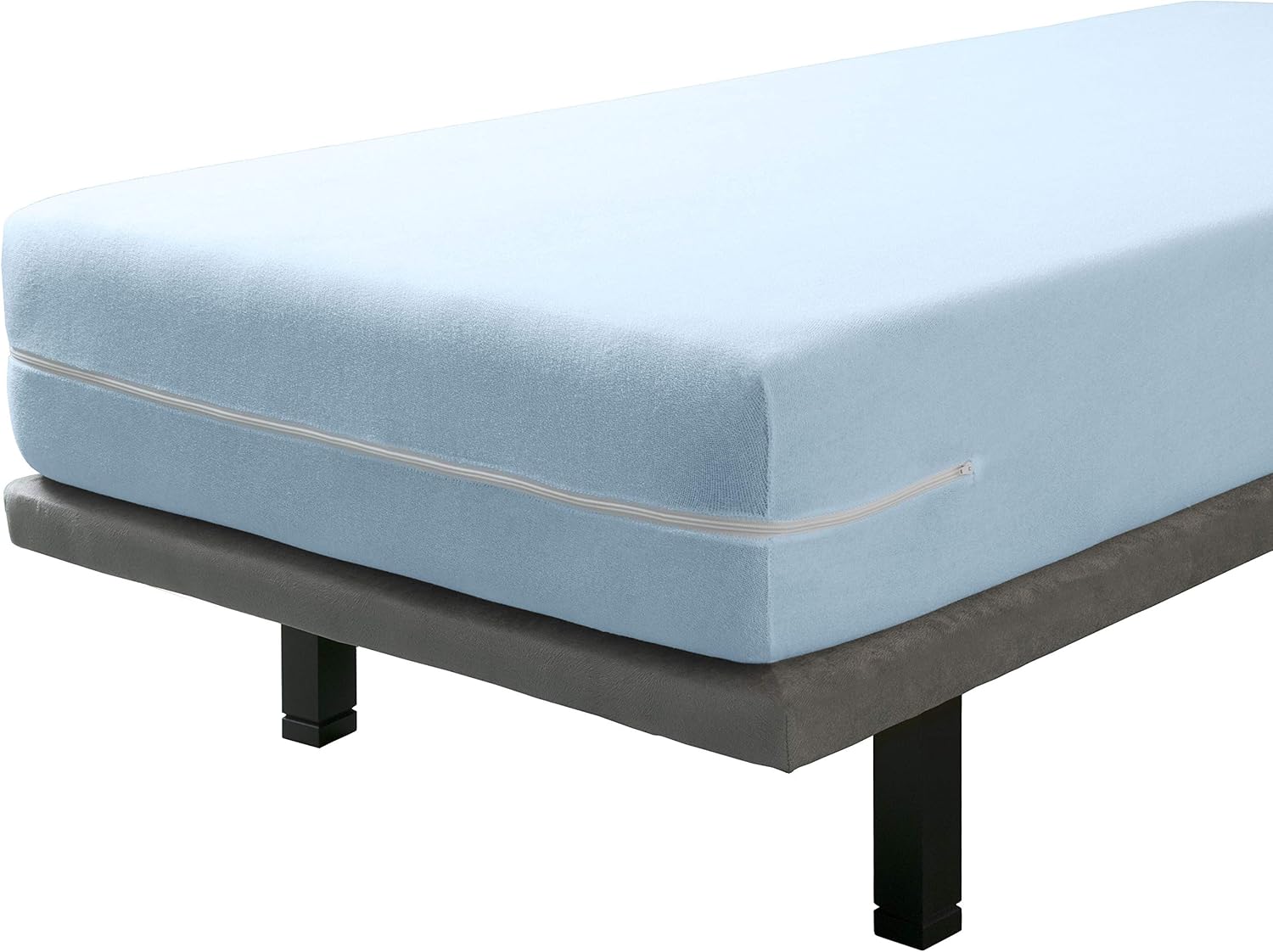 Rénove Matelas Élastique, Éponge Bouclette 100% Coton - Bleu, 90x190/200cm - Protège-Matelas - Alèse - Housse Integrale de Matelas – Disponible en Plusieurs Dimensions