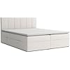 VENASI MÖBEL Lisa Lit à sommier tapissier avec coffre de lit H2/H3 matelas et surmatelas (beige, 180 x 200 cm)