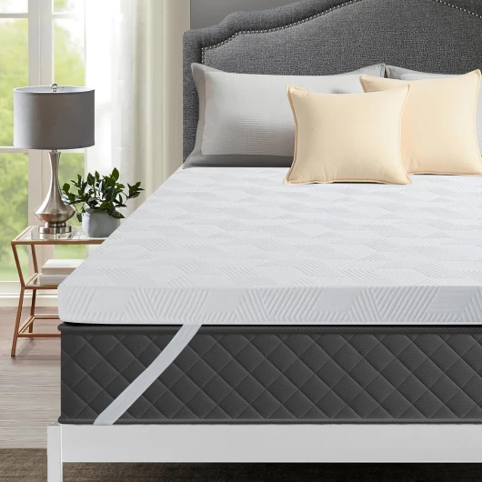 Surmatelas en Mousse à Mémoire de Forme et en Gel Refroidissant 180x200cm Matelas avec Housse Amovible - Épaisseur de 7.5cm