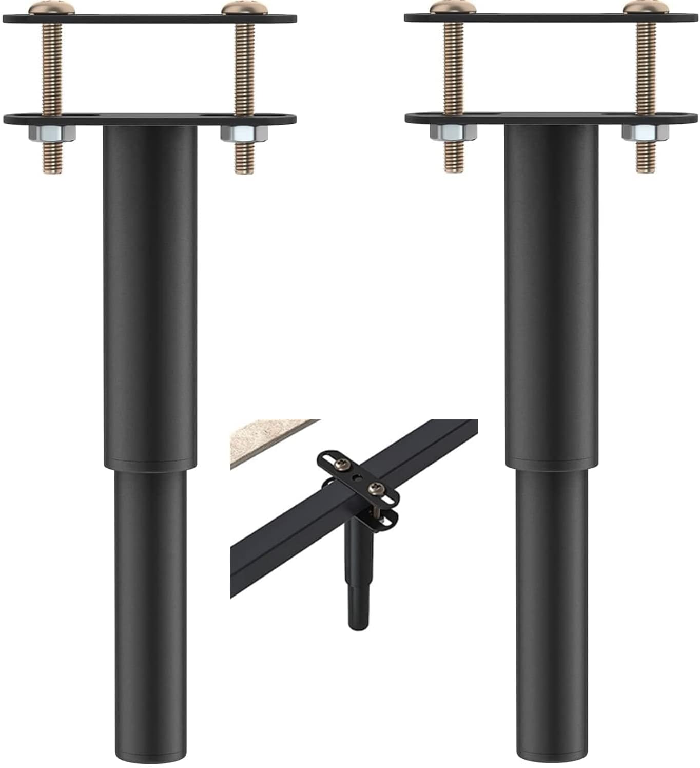 Pieds de lit réglables, pieds rétractables en métal de 18 à 33 cm, pieds de support de meubles, remplacement pour meubles de cuisine, placards, canapés-lits