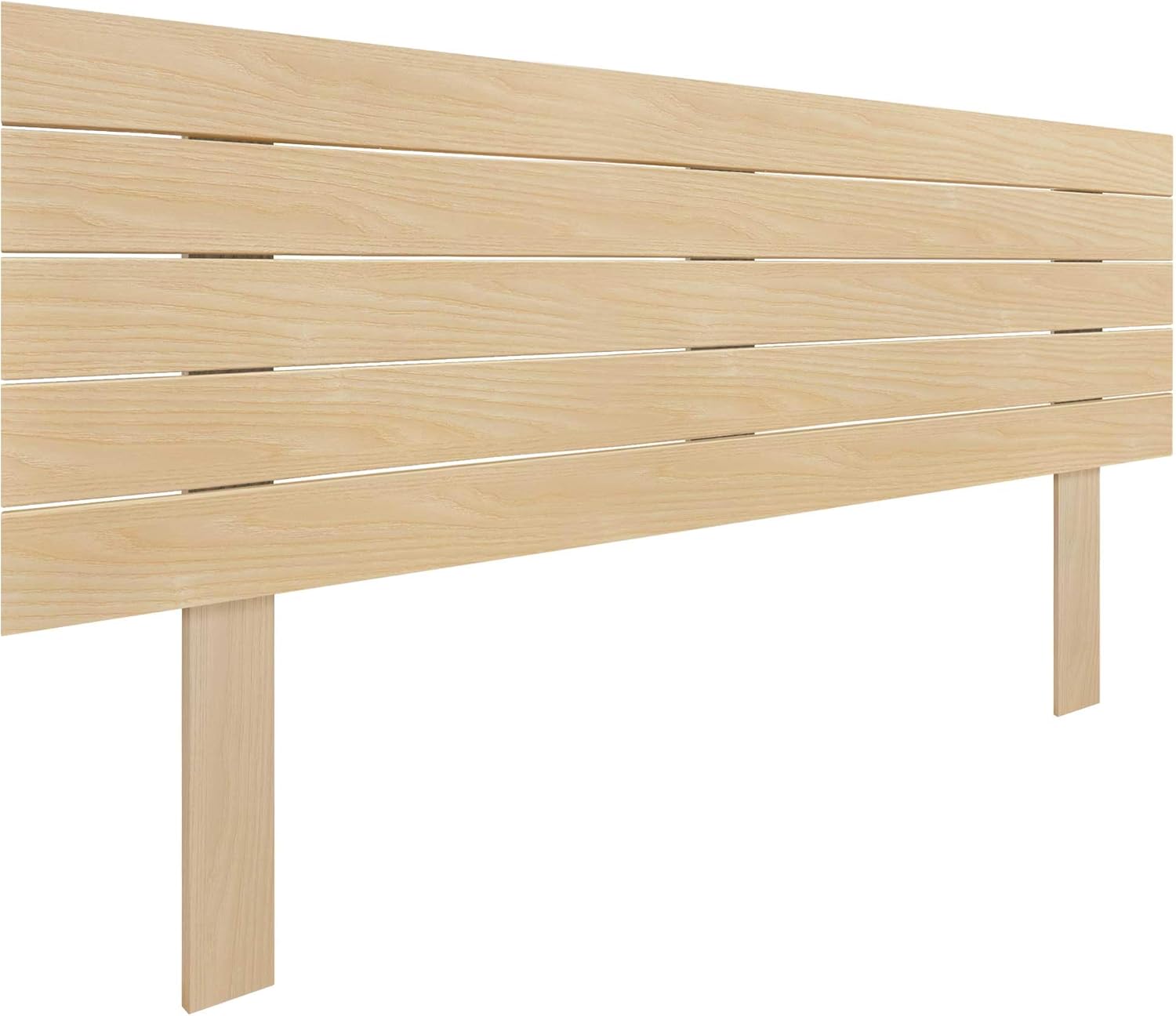 DHOME Tête de lit en Bois MDF Recyclé avec Pieds Lit Horizontal Style Palettes Quincaillerie Incluse (150cm, Bois Naturel)