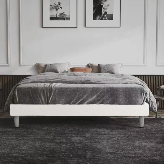 IZTOSS Sommier Tapissier 140x190cm Sommier à Lattes pour Adulte en Bois -lit 140 x 190 avec sommier (Sommier tapissier 140x190-5pieds)