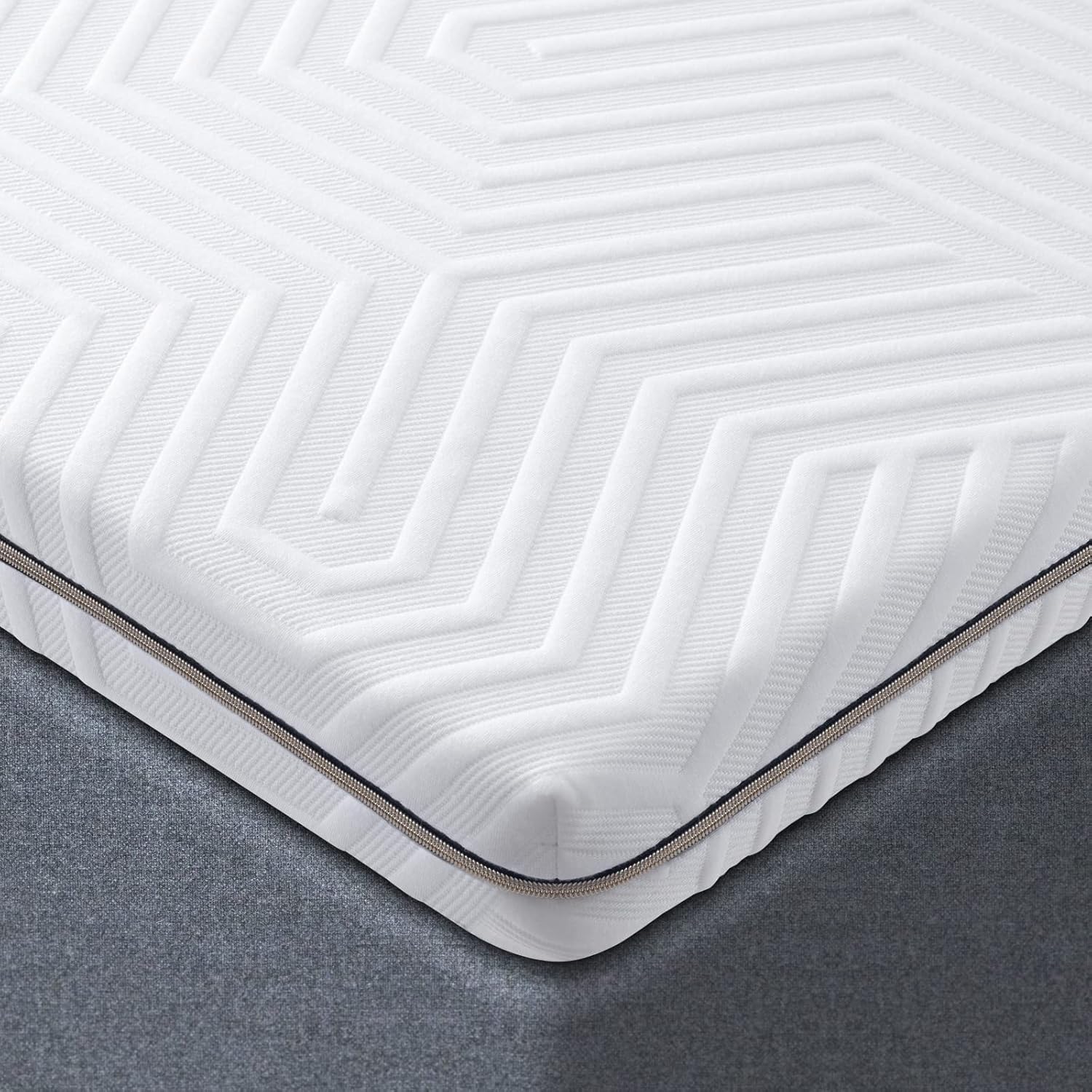 Surmatelas 140 x 190 à Mémoire de Forme 7,5CM, Surmatelas Bambou Peut Éliminer Les Odeurs et Les Acariens, Housse Amovible et Lavable, Surmatelas Rafraichissant, Respirant et Moelleux