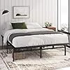 Justin Lit 140 x 190 cm - 36 cm de Hauteur avec Rangement sous Le lit - Lit Plateforme en métal – Noir