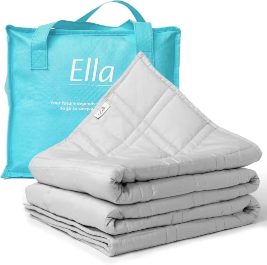 Couverture Lestée Adulte 150x200cm 9kg - Couverture Pondérée Relaxante & Calmante - 7 Couches, Perles de Verre Hypoallergéniques, Couche Externe Coton Doux & Rafraîchissant - Weighted Blanket