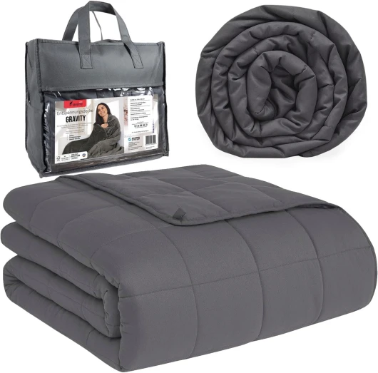 Couette lestée Gravity 6 - 150 x 200 cm - 6,8 kg - Gris