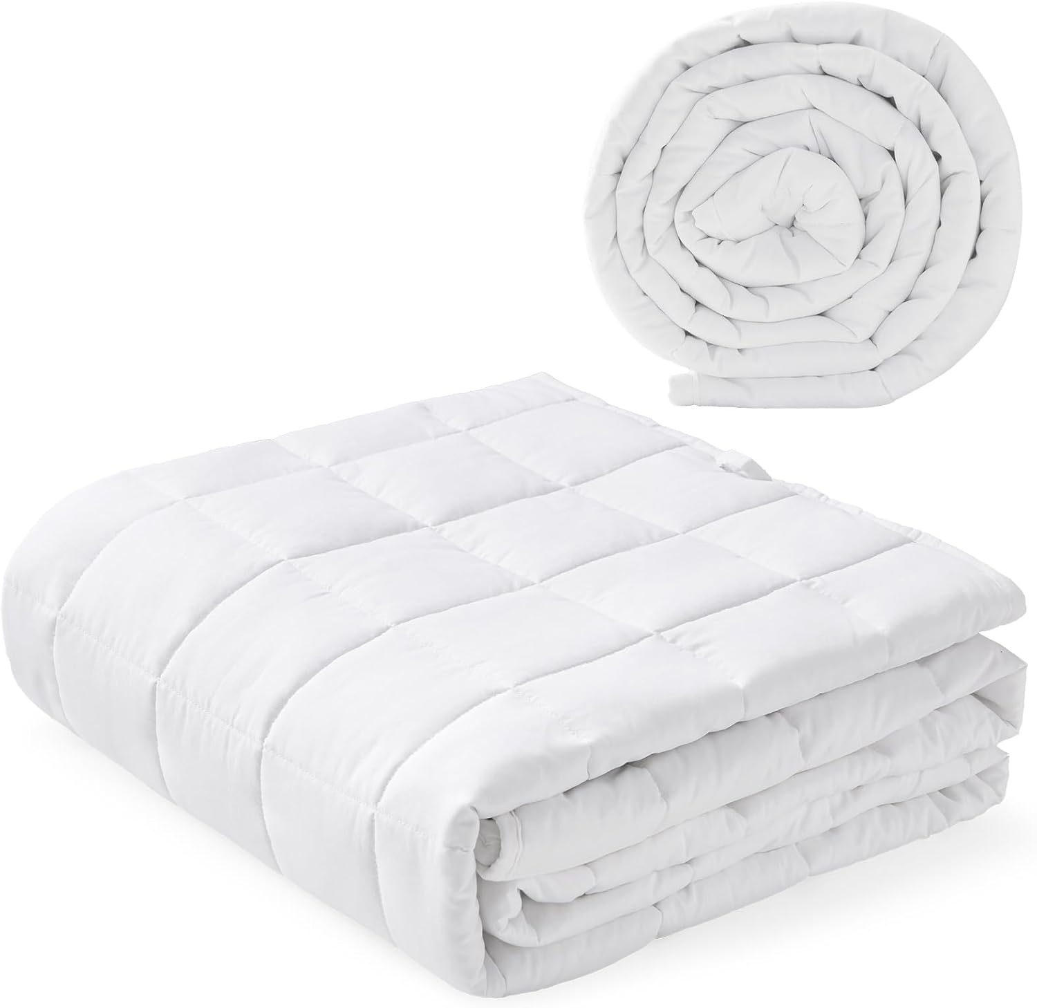Couverture Lestée Adulte 155x220cm 9kg - Couette Lestée Relaxante & Calmante Weighted Blanket - Couverture Pondérée Perles de Verre Hypoallergéniques - avec Housse de Couette 100% Coton