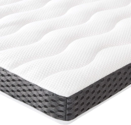 Surmatelas de Mousse à Mémoire de Forme confortable, Très Moelleux, 90 x 190 x 7 cm, Blanc