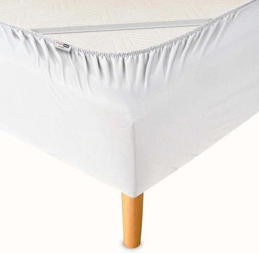 Cache-Sommier 90 x 200 en Coton avec Élastiques – Rénovez et Modernisez Votre Ancien Sommier – Couleur Blanc - 6 Tailles Disponibles