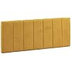 Tête de lit tapissée Creta 160x60cm Couleur Moutarde, Rembourrée de Mousse, brodé Effet capitonné, 8 cm d'épaisseur, Système de Fixation Inclus - 160x60 cm