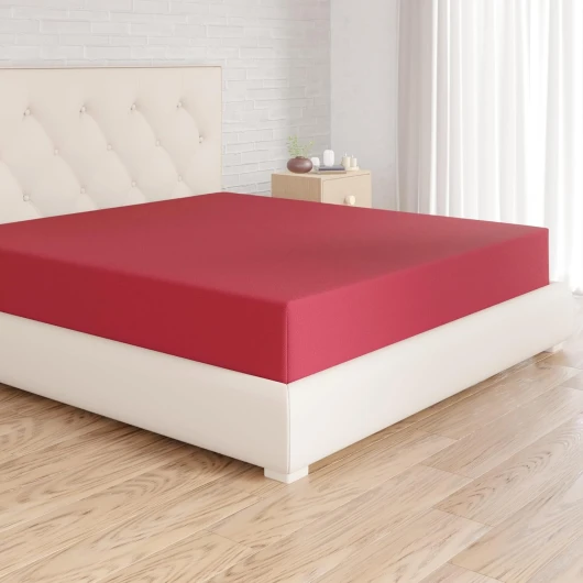 Drap Housse, 180 x 200 x 30 cm, en Polyester Microfibre pour Matelas Épais jusqu'à 30 cm, Bordeaux 180 x 200 x 30 cm Bordeaux