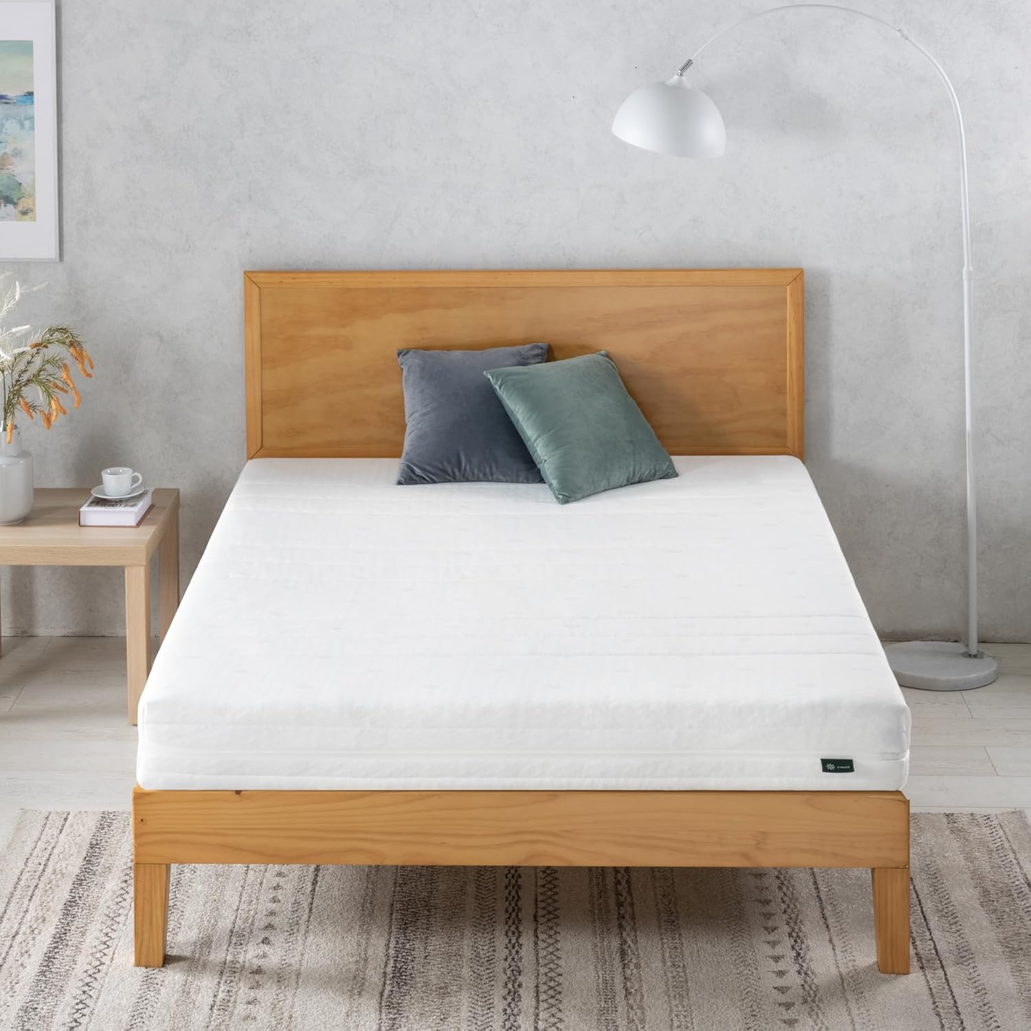 16 cm Matelas en Mousse Confort, 180 x 200 cm, Matelas compressé et enroulé dans Une boîte, avec Housse Lavable jusqu'à 40 °C, Certifié Oeko-TEX