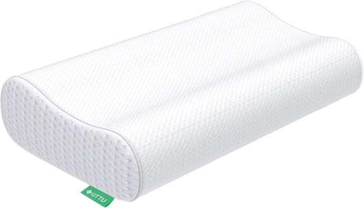 Oreiller Ergonomique Cervical à Mémoire de Forme, Oreiller Orthopédique pour la Nuque, Réglable en Hauteur, Anti Douleur & Anti Ronflement, Housse Lavable en Bambou