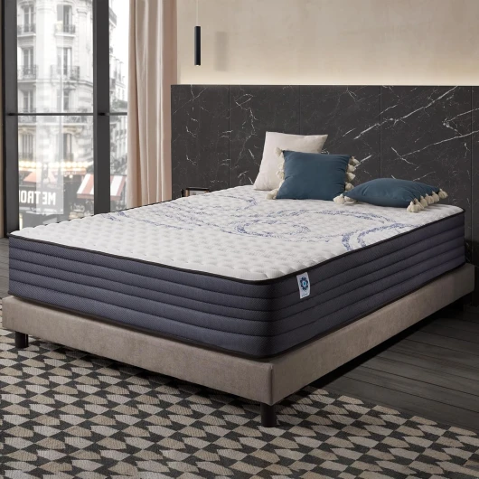 Matelas PerfectSleep 140x190 cm - 30 cm - Soutien Mousse à mémoire de Forme - Accueil Blue Latex - Confort Ferme - Respirant - 7 Zones - Réversible - Haute Densité - Fabriqué en Europe 30 CM 140 x 190 cm