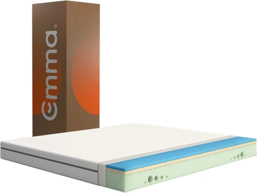 One Matelas en Mousse 160x200 cm, Hauteur 18 cm, Fermeté Dure (H2), Matelas à 7 Zones 160 x 200 cm Blanc