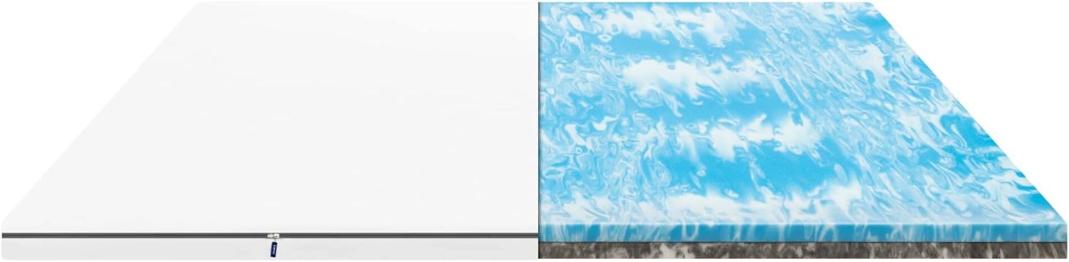 Premium Surmatelas 90x200cm, 6cm D'épaisseur, Mousse HRX Réversible pour Un Confort Personnalisé, Respirant et Lavable avec Housse UltraDry Premium 90x200 cm