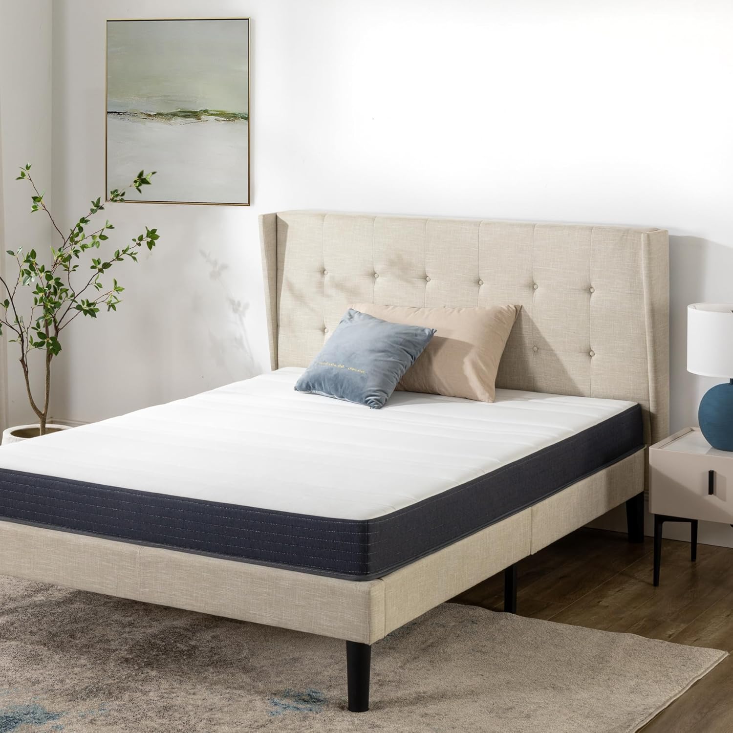 Matelas Confort en Mousse, 160 x 200 cm, Hauteur 16 cm, Fermeté Moyenne, Matelas en Boite, OEKO-TEX 160 x 200 cm Hauteur 16 cm