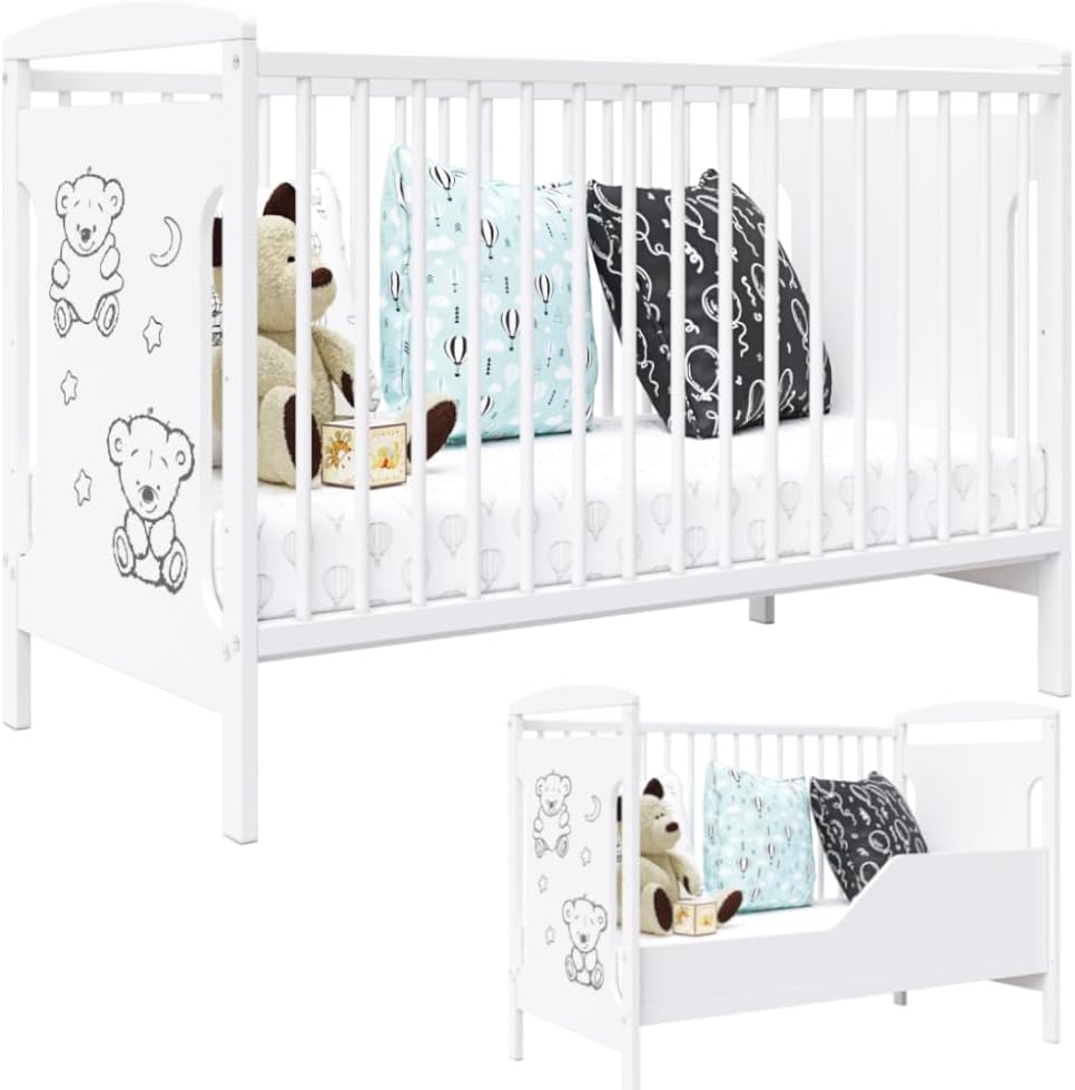 Générique Lit d'enfant Ted 60x120cm Confort et fonctionnalité réunis