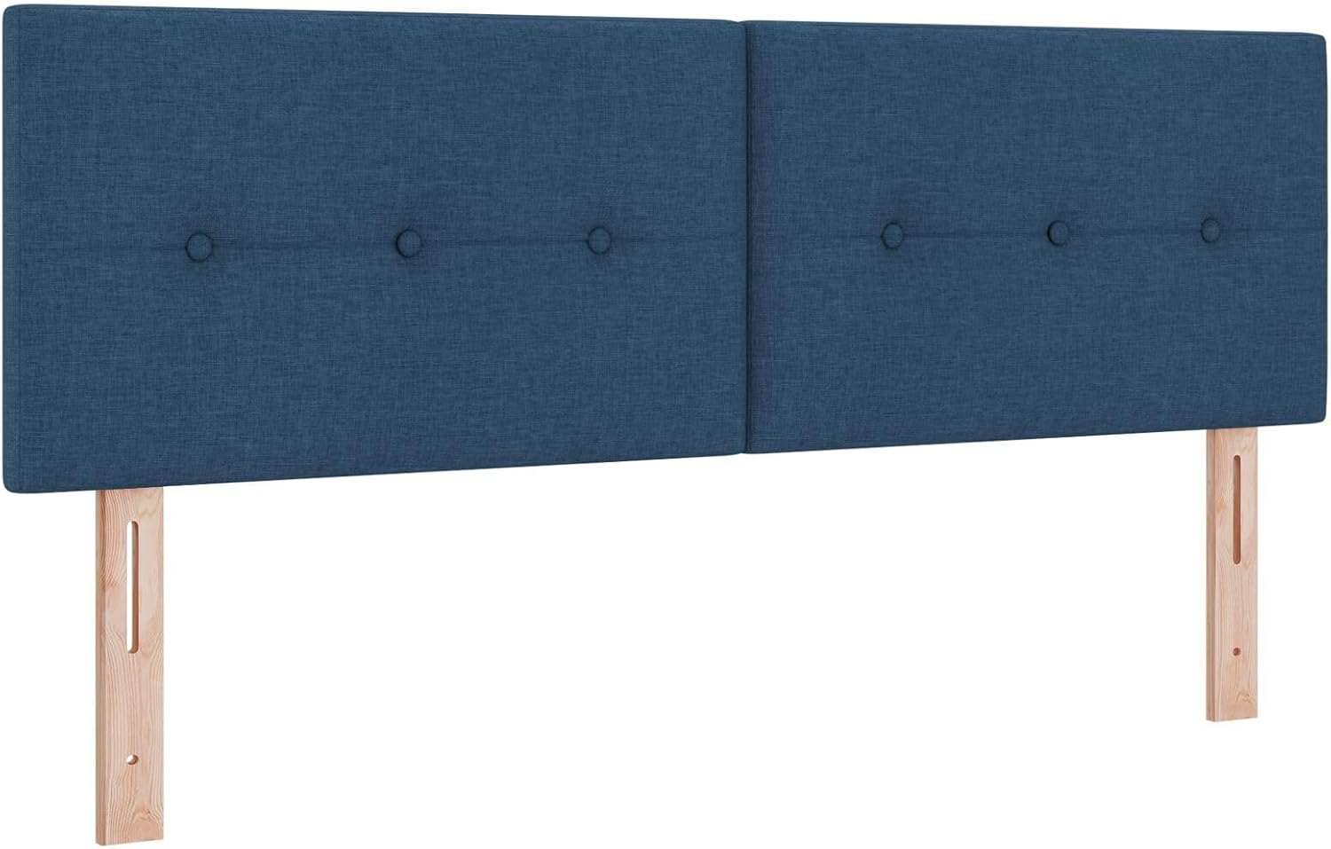 Tête de lit capitonnée Bleue 160 cm en Tissu