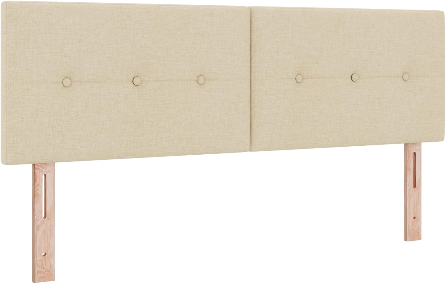 Tête de lit capitonnée crème 160 cm en Tissu