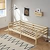 Cadre de lit en Bois Massif Canapé-Lit Simple, Pas Besoin de sommier pour Adultes et Adolescents, pour Matelas de 90 * 190cm Bois 90 x 190 cm Bois