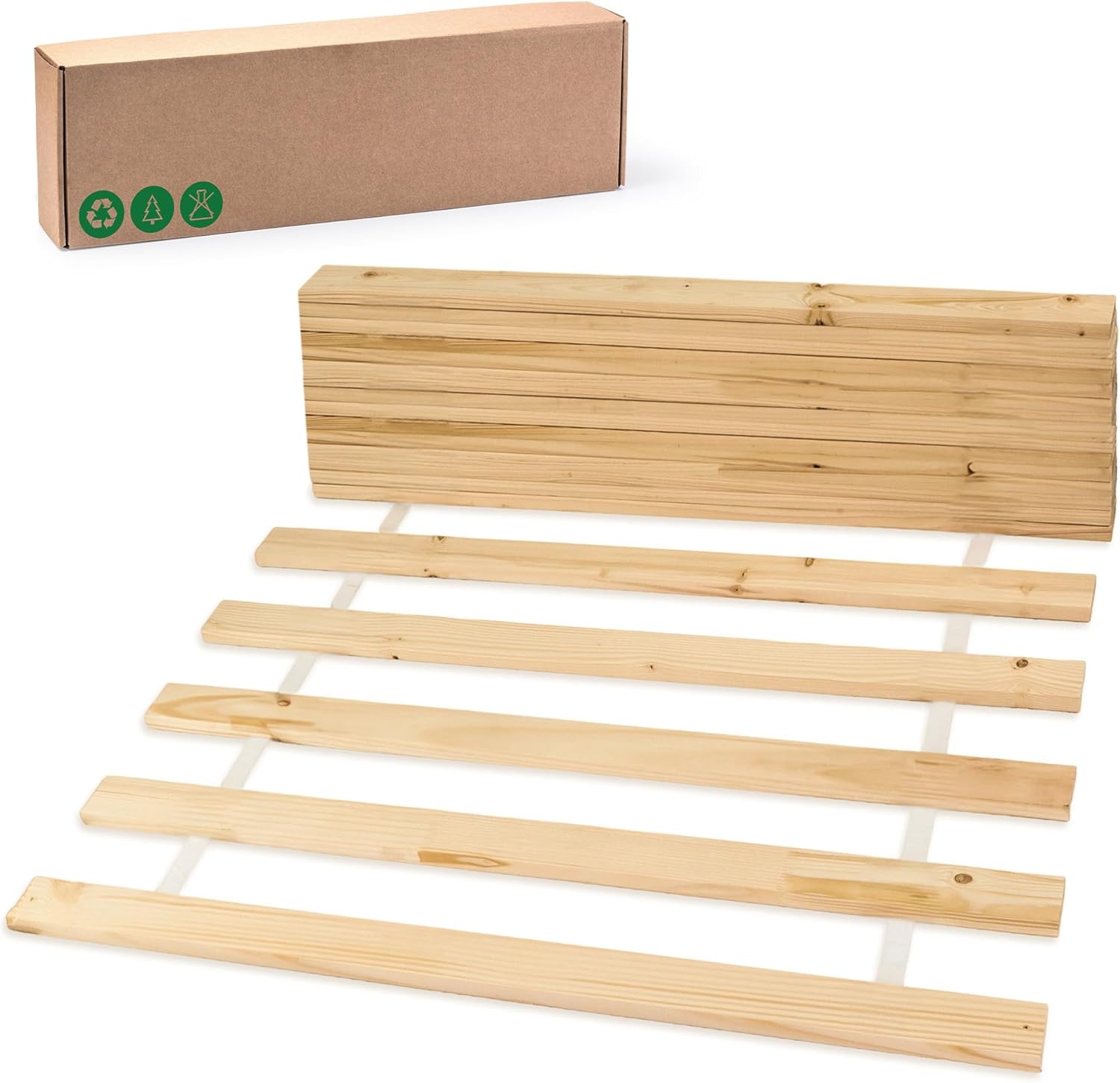 Sommier à Lattes Roulant - Premium (20 Lattes) 70x200 cm - sommier à Lattes roulantes Lattes en Bois en Rouleau Bois de Sapin lit Adulte et Enfant Non réglable