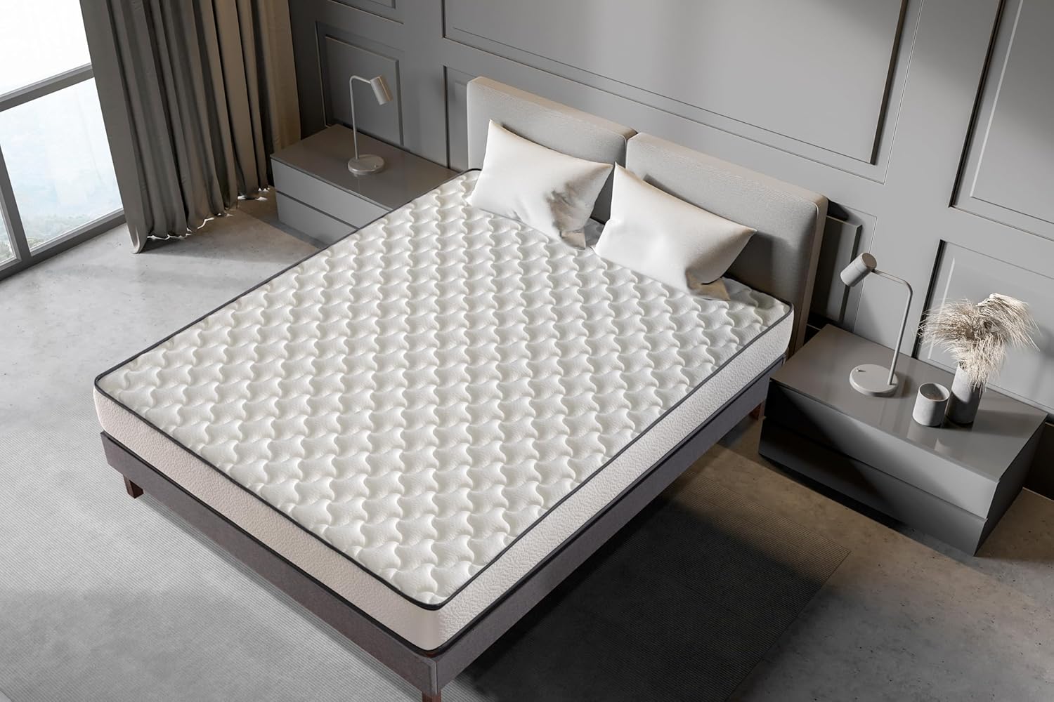 Matelas Starlet, 80x200x16 cm - Mémoire de Forme & Latex, Dagostino Home, Support Ferme, pour Assurer Un Repos Confortable, Qualité hôtelière Professionnelle - 80 x 200 cm