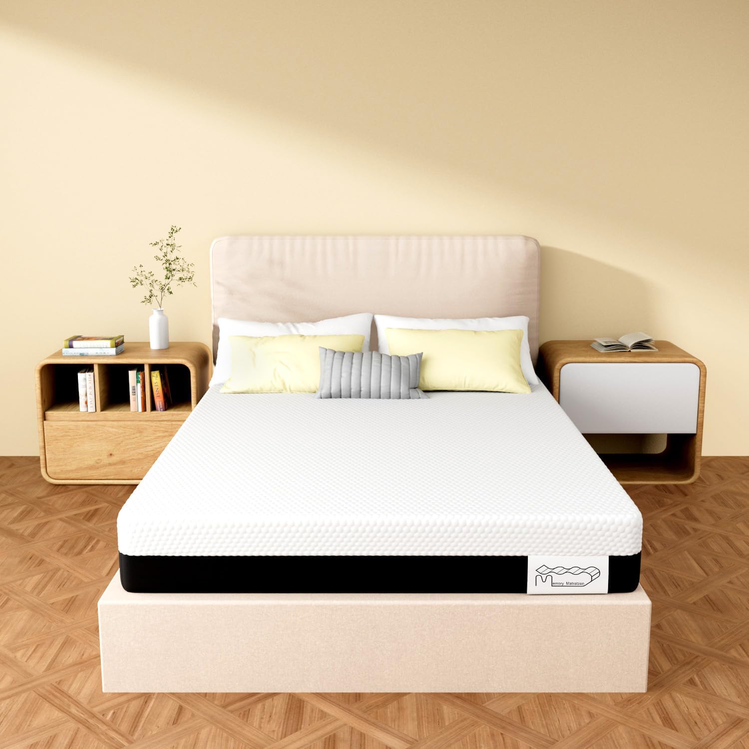 Memory Matratzen Matelas 140 x 200 cm en Mousse Froide, épaisseur 20 cm, fermeté H3, soulagement corporel 7 Zones, avec Housse Amovible, idéal pour Les Chambres familiales (140x200x20cm) 20cm 140x200