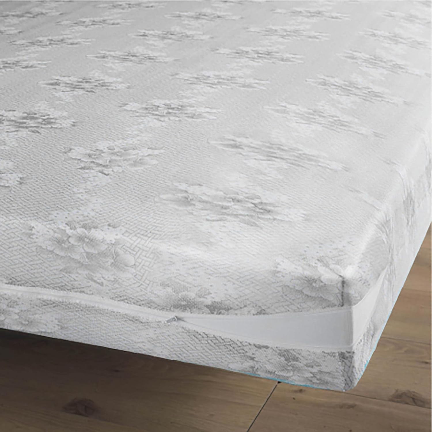 Douceur d'intérieur, Rénove-Matelas (160 x 200 cm) Rena Gris, Maille Extensible Gris 160 x 200 CM
